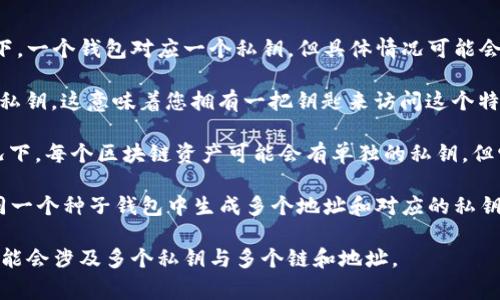 在区块链技术中，每个钱包的私钥通常是与钱包地址密切相关联的。在大多数情况下，一个钱包对应一个私钥，但具体情况可能会根据不同类型的钱包而有所不同。

1. **单一链钱包**：在单一链钱包中（例如比特币钱包），通常是一个地址对应一个私钥。这意味着您拥有一把钥匙来访问这个特定地址上的所有数字资产。

2. **多链钱包**：在多链钱包中，一个钱包可能会管理多个区块链资产。在这种情况下，每个区块链资产可能会有单独的私钥，但它们可以在同一个钱包应用中进行管理。

3. **HD钱包（分层确定性钱包）**：HD钱包使用种子短语生成多个私钥，您可以从同一个种子钱包中生成多个地址和对应的私钥。这使得用户能够轻松备份和恢复多个地址，而无需为每个地址单独管理一个私钥。

总之，通常情况下，对于单链钱包，一个钱包对应一个私钥，而在多链或HD钱包中，可能会涉及多个私钥与多个链和地址。